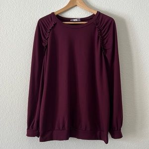 Flutter shoulder maternity sweater